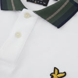 Lyle & Scott - Mens Tartan Collar Polo Shirt - 626 White - Wildvine Clothing, Spalding, Lincolnshire
