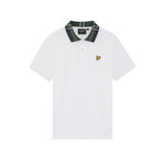 Lyle & Scott - Mens Tartan Collar Polo Shirt - 626 White - Wildvine Clothing, Spalding, Lincolnshire
