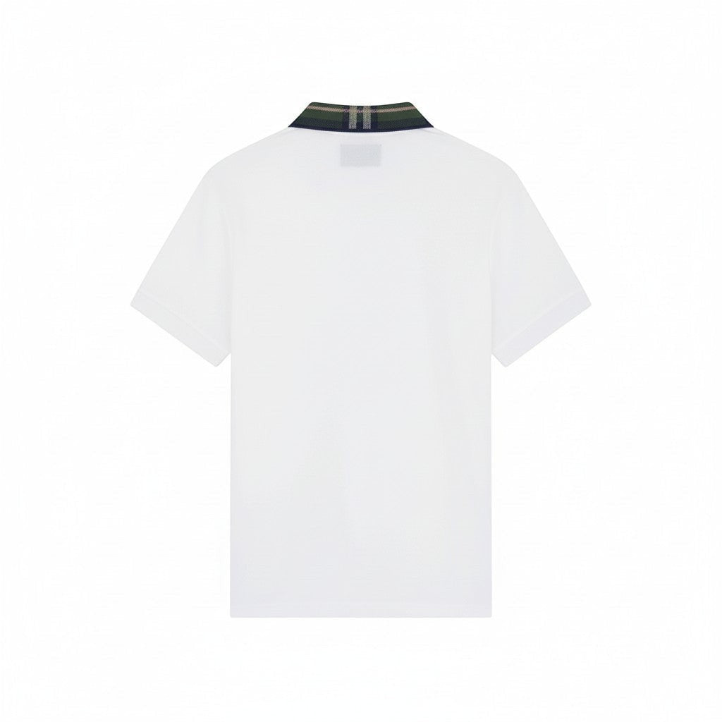 Lyle & Scott - Mens Tartan Collar Polo Shirt - 626 White - Wildvine Clothing, Spalding, Lincolnshire