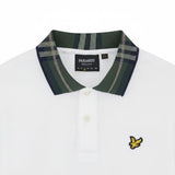 Lyle & Scott - Mens Tartan Collar Polo Shirt - 626 White - Wildvine Clothing, Spalding, Lincolnshire