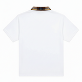 Lyle & Scott - Mens Tartan Collar Polo Shirt - White / Brown - SP2531V Y651 - Wildvine Clothing, Spalding, Lincolnshire