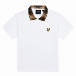 Lyle & Scott - Mens Tartan Collar Polo Shirt - White / Brown - SP2531V Y651 - Wildvine Clothing, Spalding, Lincolnshire