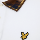 Lyle & Scott - Mens Tartan Collar Polo Shirt - White / Brown - SP2531V Y651 - Wildvine Clothing, Spalding, Lincolnshire