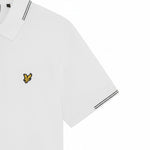 Lyle & Scott - Mens Fine Tipped Polo Shirt - White/Everglade - SP2402V Y162 - Wildvine Clothing, Spalding, Lincolnshire
