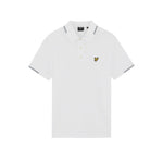 Lyle & Scott - Mens Fine Tipped Polo Shirt - White/Everglade - SP2402V Y162 - Wildvine Clothing, Spalding, Lincolnshire