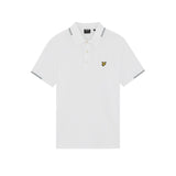 Lyle & Scott - Mens Fine Tipped Polo Shirt - White/Everglade - SP2402V Y162 - Wildvine Clothing, Spalding, Lincolnshire
