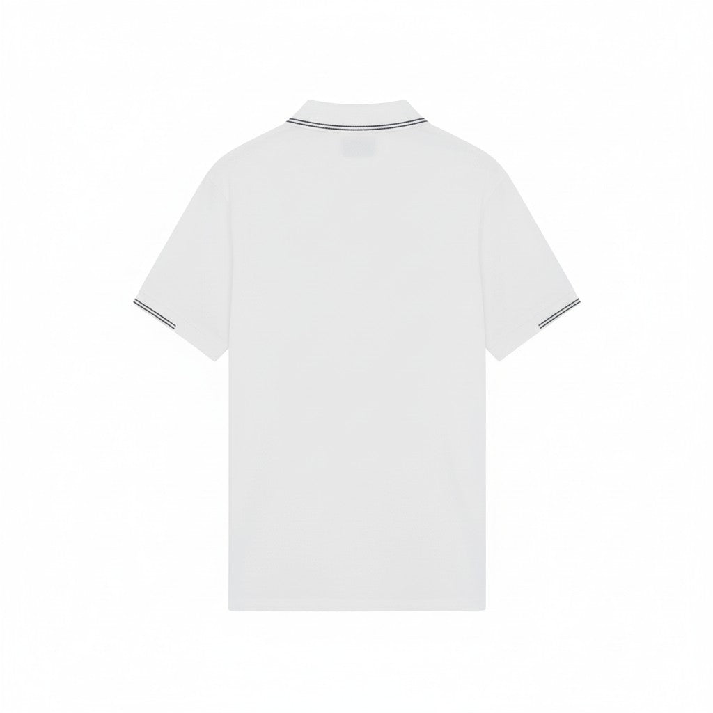 Lyle & Scott - Mens Fine Tipped Polo Shirt - White/Everglade - SP2402V Y162 - Wildvine Clothing, Spalding, Lincolnshire