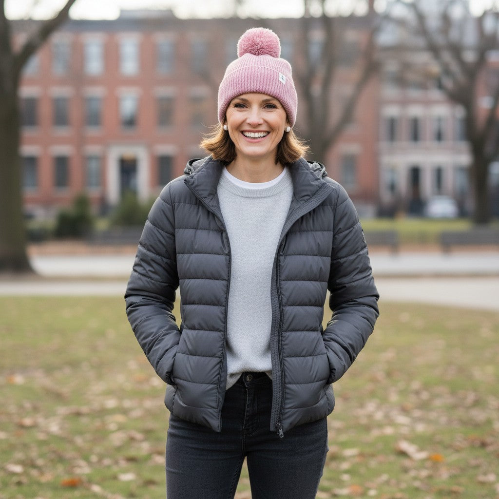 Lighthouse - Ladies Hannah Hat & Bobble - Wild Rose - Wildvine Clothing, Spalding, Lincolnshire