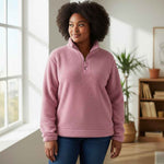 Lighthouse - Ladies Coast Half Zip Fleece - Wild Rose - Wildvine Clothing, Spalding, Lincolnshire