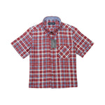 Gurteen - Mens - Seville - Modern Fit / Short Sleeved - Wine Check 852 - Wildvine Clothing, Spalding, Lincolnshire