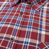 Gurteen - Mens - Seville - Modern Fit / Short Sleeved - Wine Check 852 - Wildvine Clothing, Spalding, Lincolnshire