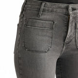 Wrangler Womens Jeans – Flare Frosted Fronts - Flare / Mid Rise - Charcoal - Wildvine Clothing, Spalding, Lincolnshire