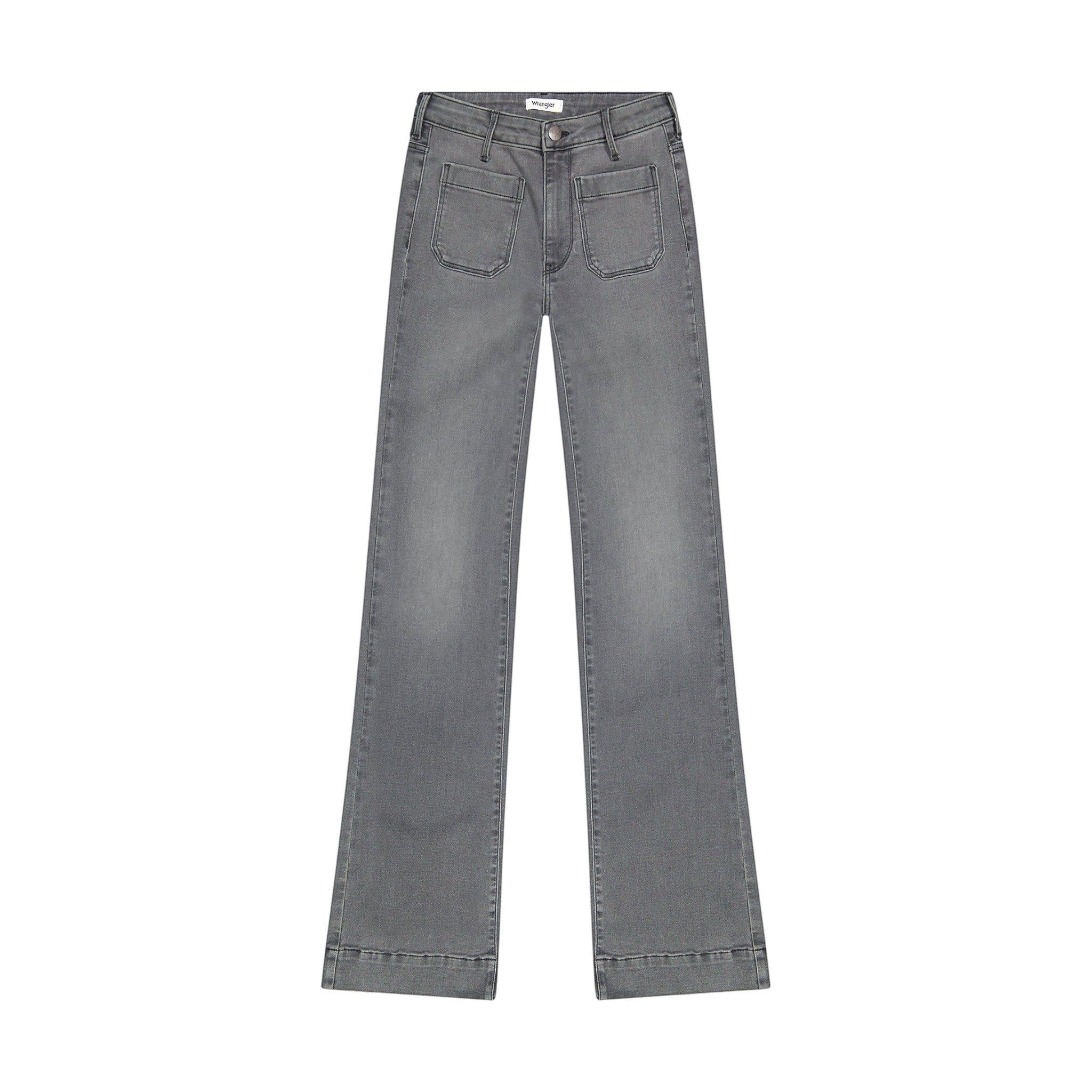 Wrangler Womens Jeans – Flare Frosted Fronts - Flare / Mid Rise - Charcoal - Wildvine Clothing, Spalding, Lincolnshire