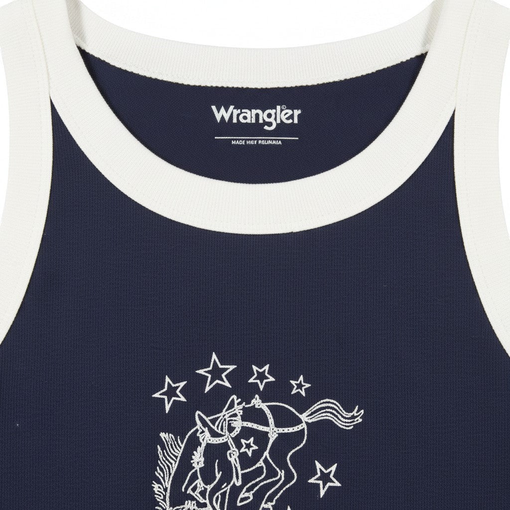Wrangler Womens Top – Ringer Tank - Navy - Wildvine Clothing, Spalding, Lincolnshire