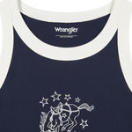 Wrangler Womens Top – Ringer Tank - Navy - Wildvine Clothing, Spalding, Lincolnshire