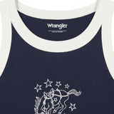 Wrangler Womens Top – Ringer Tank - Navy - Wildvine Clothing, Spalding, Lincolnshire