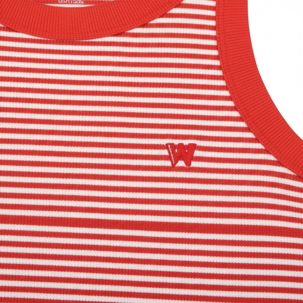 Wrangler Womens Top – Ringer Tank - Flame Scarlet - Wildvine Clothing, Spalding, Lincolnshire