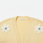 Wild Flower - Ladies - Flocking Daisy Open Knit Cardigan - Lemon - Wildvine Clothing, Spalding, Lincolnshire