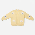 Wild Flower - Ladies - Flocking Daisy Open Knit Cardigan - Lemon - Wildvine Clothing, Spalding, Lincolnshire