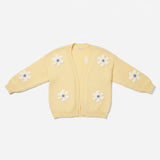 Wild Flower - Ladies - Flocking Daisy Open Knit Cardigan - Lemon - Wildvine Clothing, Spalding, Lincolnshire