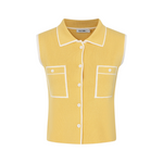 Alice Collins - Amelia Waistcoat - Butter/White - Wildvine Clothing, Spalding, Lincolnshire