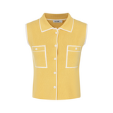 Alice Collins - Amelia Waistcoat - Butter/White - Wildvine Clothing, Spalding, Lincolnshire