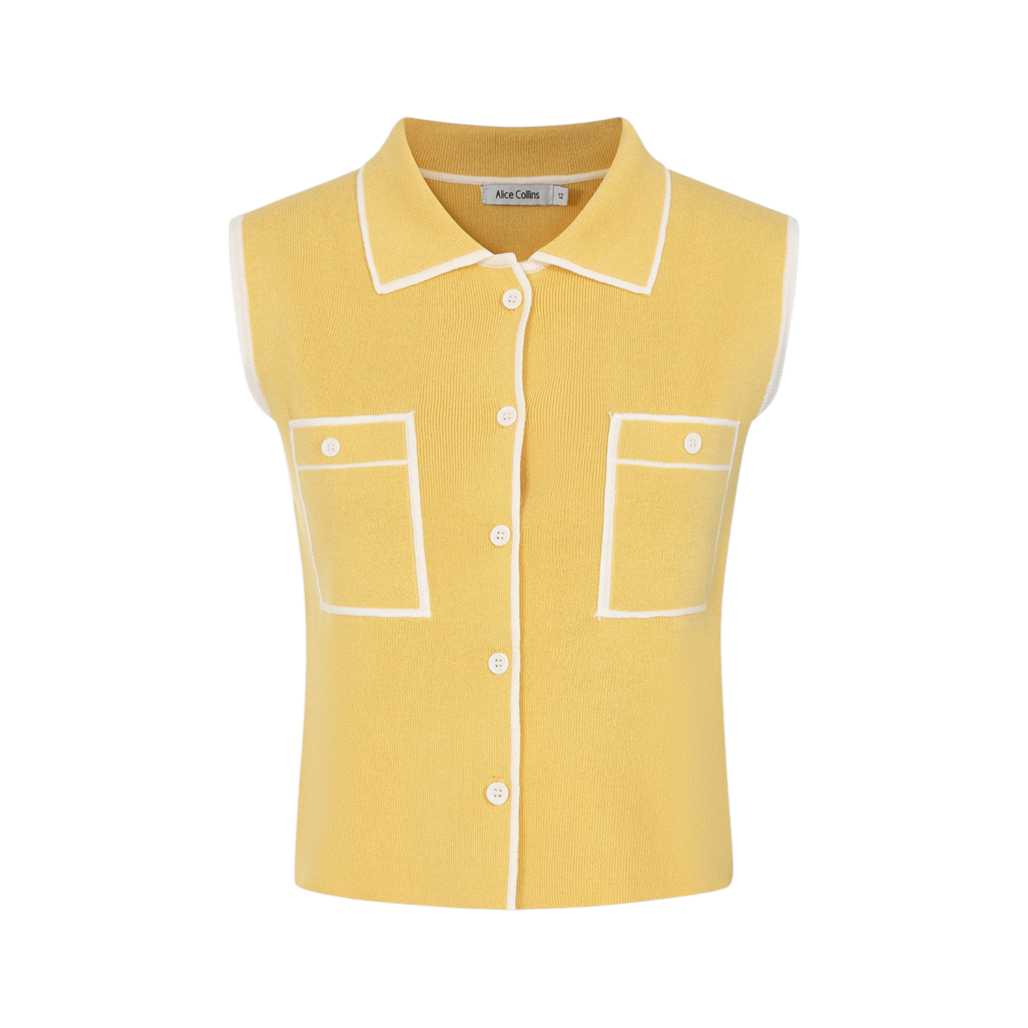 Alice Collins - Amelia Waistcoat - Butter/White - Wildvine Clothing, Spalding, Lincolnshire