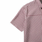 Gurteen - Mens - 100% Cotton - Seville - Modern Fit / Short Sleeved - Cranberry Check - 51023 660 - Wildvine Clothing, Spalding, Lincolnshire