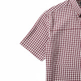 Gurteen - Mens - 100% Cotton - Seville - Modern Fit / Short Sleeved - Cranberry Check - 51023 660 - Wildvine Clothing, Spalding, Lincolnshire