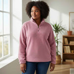 Lighthouse - Ladies Coast Half Zip Fleece - Wild Rose - Wildvine Clothing, Spalding, Lincolnshire