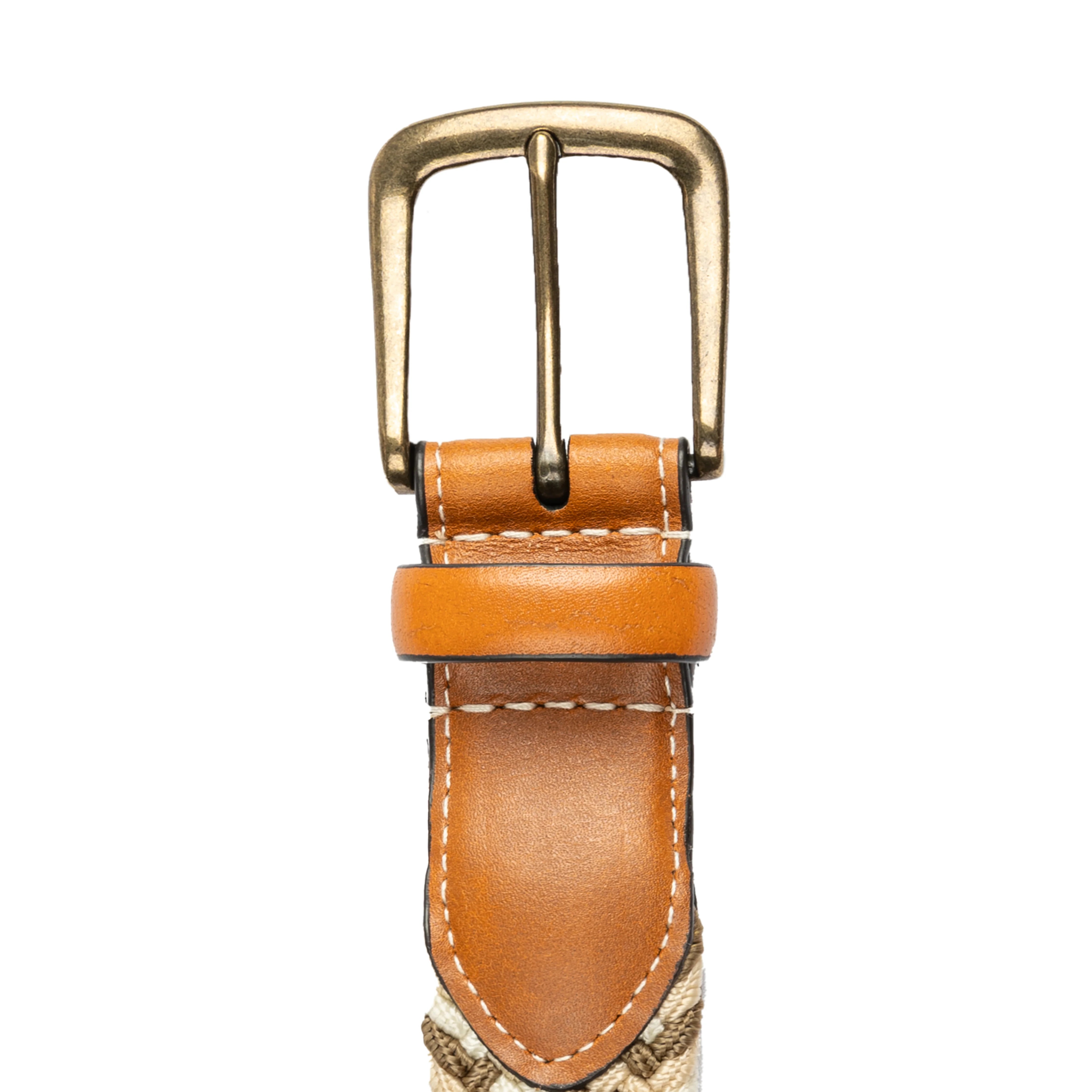 Dents - Mens Belt - Stretch Elastic Webbing Belt - Camel / Ivory - Wildvine Clothing, Spalding, Lincolnshire