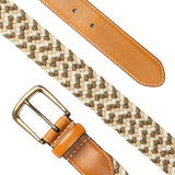 Dents - Mens Belt - Stretch Elastic Webbing Belt - Camel / Ivory - Wildvine Clothing, Spalding, Lincolnshire